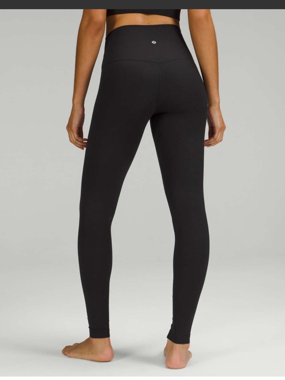 lululemon athletica Black Align Ribbed High-Rise Women’s Leggings, size 8